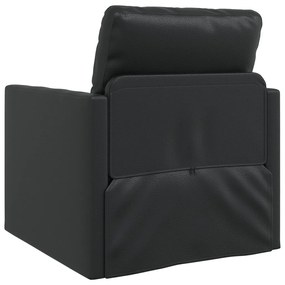 vidaXL Floor Sofa Bed 2-in-1 Fekete 74x77x81 cm Műbőr