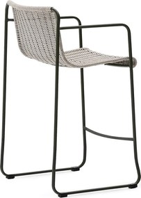 Szürkészöld fém kerti bárszék Maurina – Kave Home