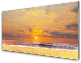 Üvegkép Sea Beach Sun Landscape 120x60cm 2 fogas