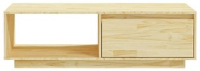 Tömör fenyőfa dohányzóasztal 110 x 50 x 33,5 cm