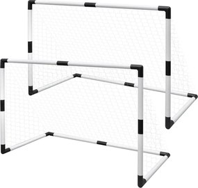 vidaXL 2 db halós mini focikapu gyerekeknek 91,5 x 48 x 61 cm