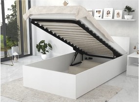 GL DOLLY egyszemélyes ágy ágyneműtartóval - fehér Méret: 200x90