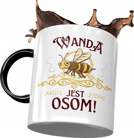 Fekete Bögre Vanda Feleség Barátnő Ajándék Nyomtatott Fotóval