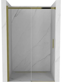 Mexen Omega tolható zuhanyajtó 120 cm, Átlátszó, Arany - 825-120-000-50-00