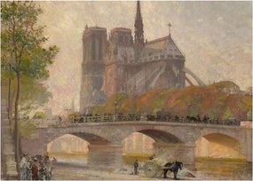 Kép - Robert William Vonnoh, Notre Dame de Paris, reprodukciók (70x50 cm)