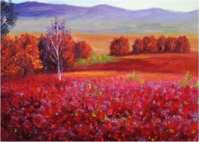 Egy vörös táj képe (70x50 cm)