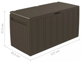 barna párnatároló láda 117 x 45,5 x 57,5 cm 270 L
