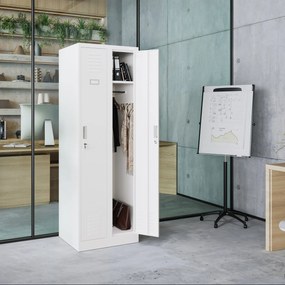 Pléh öltözőszekrény talpazaton, négymodulos, polcokkal KACPER II, 600 x 1800 x 500 mm, Pléh öltözőszekrény talpazaton, négymodulos, polcokkal KACPER I