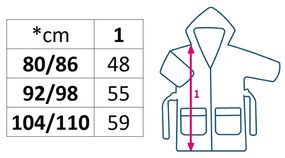 Gyerek frottír fürdőköpeny New Baby Comfortable blue, vel. 92/98