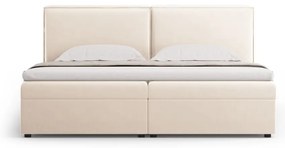 Krémszínű ágyneműtartós boxspring ágy 180x200 cm Arendal – Cosmopolitan Design