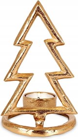 Dekoratív Gyertyatartó Arany Karácsonyfa Gyertya Karácsonyi Dekoráció 16CM