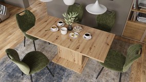 Mazzoni ASTON MINI Artisan Tölgy - MODERN NYITHATÓ EMELHETŐ DOHÁNYZÓASZTAL ÉTKEZŐASZTAL ÁTALAKÍTHATÓ ASZTAL