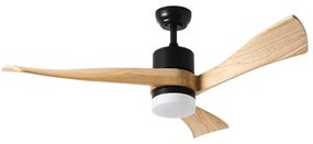 ZEVENTI - LED mennyezeti ventilátor NATURITO LED/18W/230V Wi-Fi Tuya fekete/tölgy + távirányító