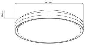 Polux CASSANDRA 328830 Süllyesztett mennyezeti lámpa 1x72W/LED 3000K-4000K-6000K 8000lm IP44