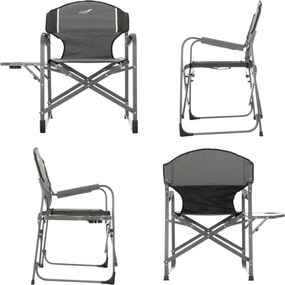 DIVERO Kempingszék szett 4 db 300D szürke + asztal