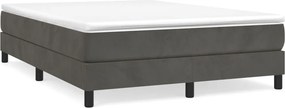 vidaXL sötétszürke bársony rugós ágy matraccal 140x190 cm