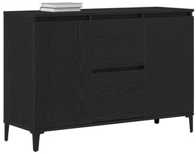 Fekete Tölgy Oldalszekrény 104x35x70 cm Műszaki Fa