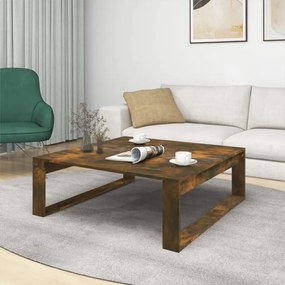füstös tölgy színű szerelt fa dohányzóasztal 100 x 100 x 35 cm