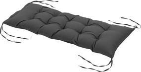 Outsunny Ülőpárna 100x40 cm Székpárna Kötőkkel, 10 cm Vastag Párnázás, Mosógépben Mosható Ülőfelület Otthonra, Kertbe, Kanapéra, Székekre, Sötétszürke