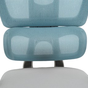 Irodai szék, neomint/világosszürke/szürke, teherbírás 150 kg, ERMEN