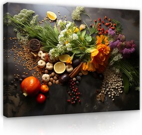 Vászonkép Konyha Fűszernövények Konyha Vászon Fal Nagy 120x80