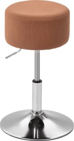 HOMCOM Magas Bárszék Konyhai Szék Állítható Magassága 52-66 cm Párnázott Béléses Velúrral 360° Forgatható Étkező Pulthoz Sminkasztalhoz Barna | Aosom