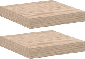 vidaXL 2 db szerelt fa függőpolc 23 x 23,5 x 4 cm