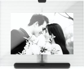 Fekete üveg álló képkeret 16x20 cm Flute – Umbra