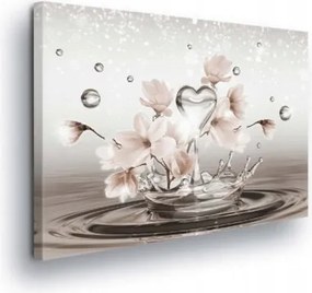 Vászonkép 60x40 Frissesség Tisztaság Virágok Szív Finomság Romantika Tavasz