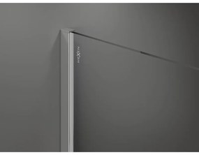 Mexen Kioto zuhanyparaván 120x200 cm 8 mm, króm profil, üveg fekete keret, 800-120-101-01-70