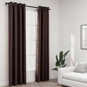 vidaXL 2 db tópszínű vászonhatású sötétítőfüggöny 140 x 245 cm