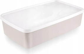 Nagy Ételtároló Doboz Fedéllel Bézs Uzsonnás Doboz 2 L