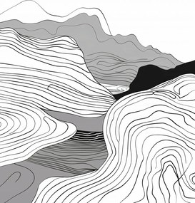 Poszter 42x59,4cm Geometrikus emelkedők