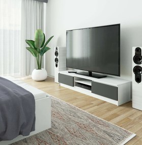 TV asztal Katalina (fehér + szürke). Akció -15%. 1070710