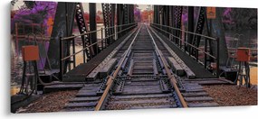 Egy vasúti híd képe (120x50 cm)