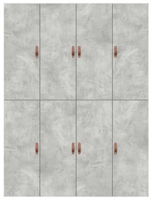 Tároló Ágykeret Beton Szürke 140x200 cm