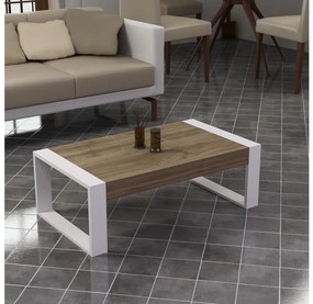 Asir RETRO konferenciasztal 40x90 cm, fehér/barna színben 550ARN1703