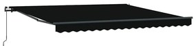 Behúzható napellenző Fekete 400 × 300 cm szövet