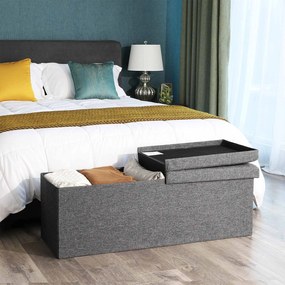 Taburett csukható fedéllel OTTOMAN 110x38 cm, sötétszürke