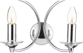 DAR LIGHTING MED0950 MEDUSA Kristály Fali Lámpa Csiszolt króm E14 IP20
