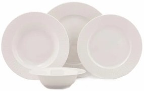 24 darabos fehér porcelán étkészlet