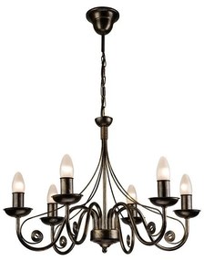 Brilagi - LED Csillár láncon STEFANO 6xE14/40W/230V fekete patina 8590828606703