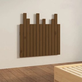 mézbarna tömör fenyőfa fali fejtámla 82,5 x 3 x 80 cm