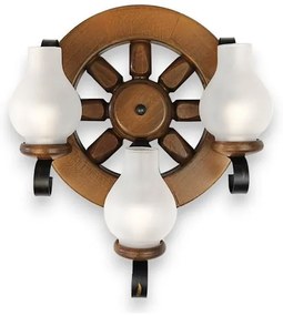 Brilagi - Fali lámpa ROATA APLICA 3xE14/40W/230V bükkfa/dió