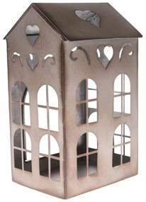 Fém gyertyatartó Rustik House, 12,2 x 20,5 x 10,6cm