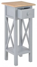 szürke fa kisasztal 27 x 27 x 65,5 cm