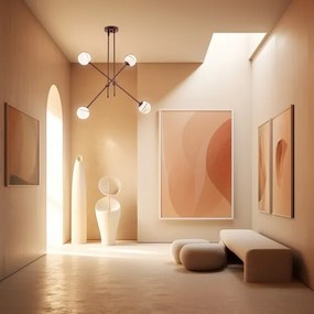 Argon 1842 - Csillár rúdon ABSOS 4xE14/7W/230V alabástrom barna