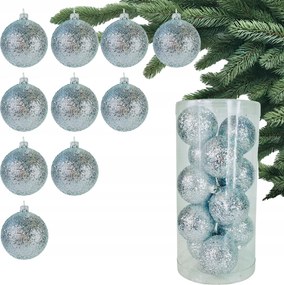 Ezüst Karácsonyfa Bombák Csillogó Buborékok karácsonyfára 10 db-os szett 5 cm