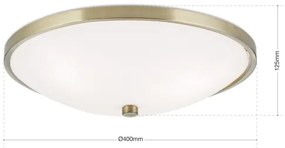 Orion DL 7-531/40 - Mennyezeti lámpa AIDA 3xE27/60W/230V átm. 40 cm réz