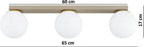 Brilagi - Spotlámpa MILO 3xE27/60W/230V bézs/arany